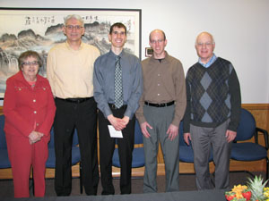 Burton with faculty Burton with faculty